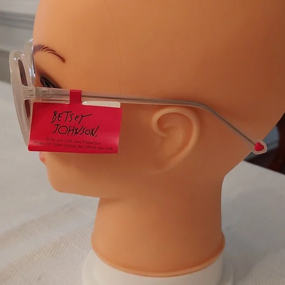 Betsey Johnson White & Purple Flamingo Square Sunglasses - Picture 3 of 4